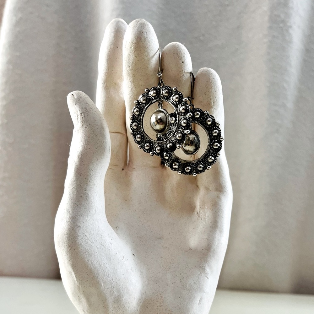 Vintage Mexican Silver Earrings